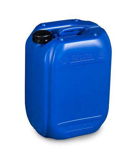 Bidon en plastique DENIOS en polyéthylène (PE), antistatique, 20 litres, bleu, 267-001