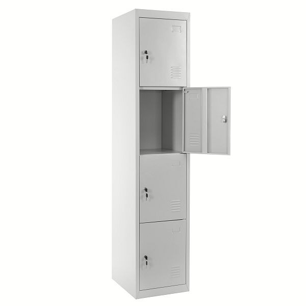 Casier Mendler Boston T163, casier pour objets de valeur, métal 180x38x45cm, gris, 43330