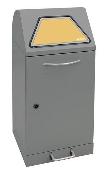 tri des déchets contondants Modul-Vario 60, structure en aluminium gris, système ProSlide, 60 litres, levier à pédale, 625-060-1-1-100