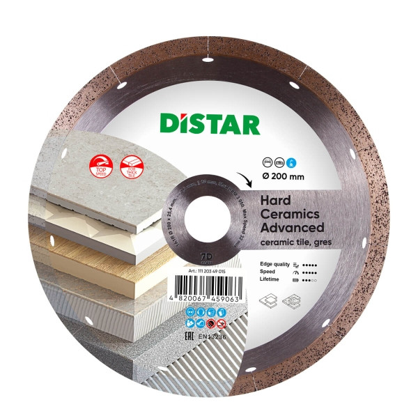 Disque à tronçonner diamanté Distar 1A1R 200 Hard Ceramics Advanced, 11120349015
