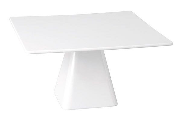 Assiette à service et à gâteau APS, 31 x 31 cm, hauteur : 16 cm, mélamine, blanc, -CASUAL-, 83893