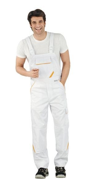 Salopette Planam Highline, blanc pur/blanc pur/jaune, taille 48, 2337048
