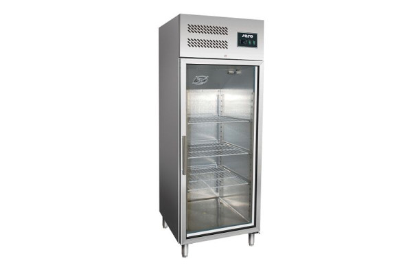 Réfrigérateur professionnel Saro avec porte vitrée - 2/1 GN modèle GN 600 TNG, 323-3102