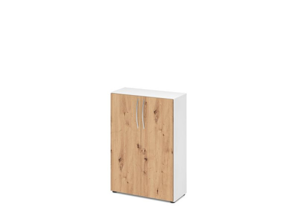 Armoire Hammerbacher 3OH 34, profondeur 6 cm BM blanc/chêne noué, V4550/W/R/BM