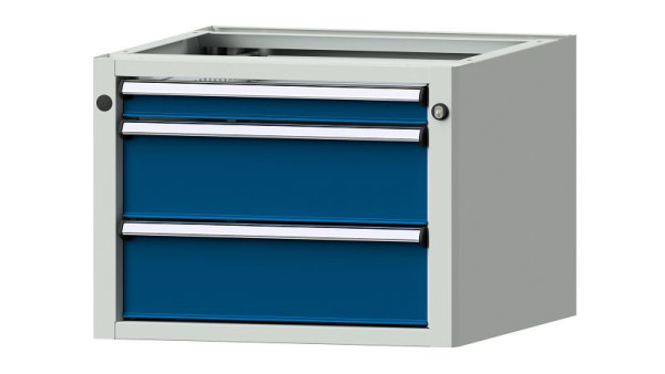 Armoire de base pour établis ANKE, modèle 1204 V, 570 x 615 x 420 mm, RAL 7035/5010, 402.013