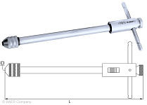 Porte-outil long BAER avec cliquet M 3-10 / 1/8-3/8, 491625010