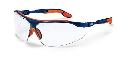 Lunettes de protection uvex i-vo 9160 avec technologie Duo Component, bleu-orange, 188-853
