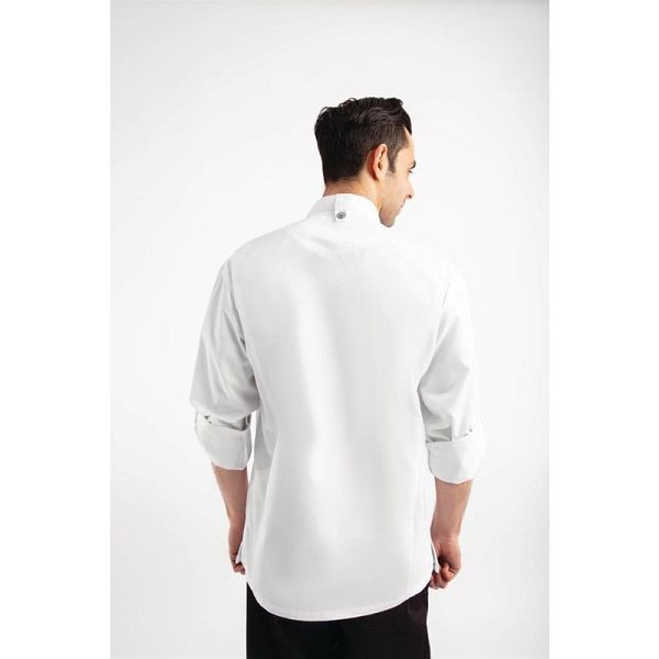 Chef Works Urban Hartford veste de chef unisexe avec fermeture éclair à manches longues blanc M, BB264-M