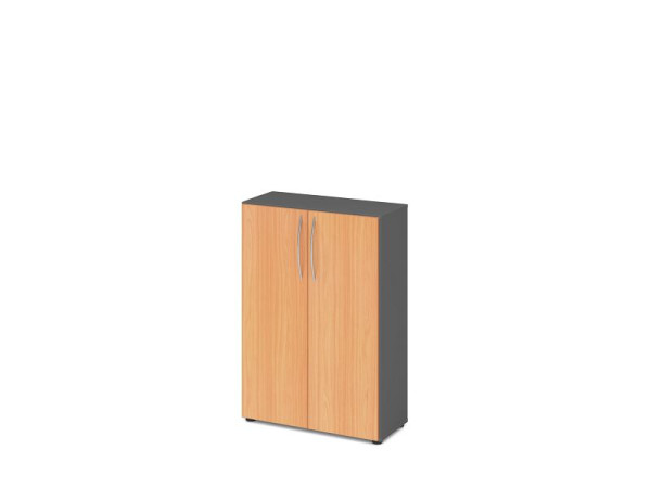 Armoire Hammerbacher 3OH 34, profondeur 6 cm BM graphite/hêtre, V4550/G/6/BM