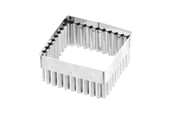 Emporte-pièce sur mesure "Carré", dentelé 85 x 85 mm, hauteur 45 mm, inox, 199750