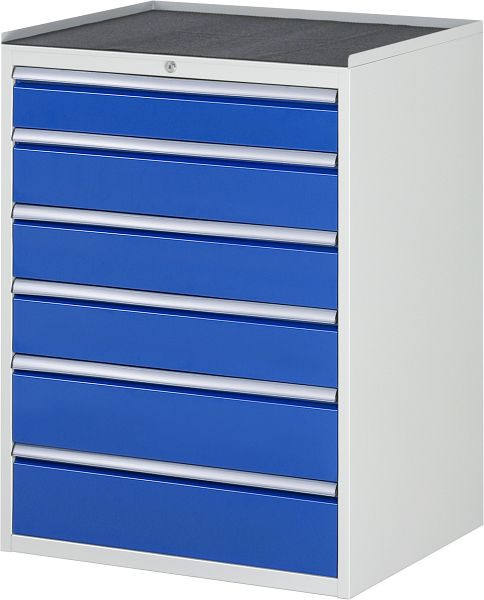 Armoire à tiroirs RAU série 7000, support métallique, 6 x tiroirs taille XL 1xH120, 3xH150, 2xH180 mm, 770x1035x650 mm, 03-XL7.6A-MT.11