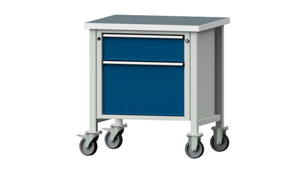 Établis ANKE Établi en caisson, modèle 55 V, 800 x 700 x 890 mm, RAL 7035/5010, UBP 40 mm, 307.041