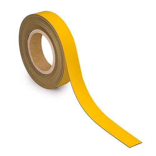 Bande de marquage magnétique MAUL, 10 mx 30 mm x 1 mm, jaune, 307932