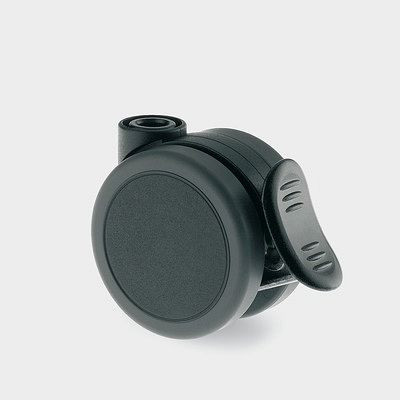 Roulette pivotante TENTE-ROLLEN avec frein, roue Ø 65 mm, capacité de charge 50 kg, hauteur hors tout 68 mm, A 87 Shore, 5925UJI065L51-10 DOM23
