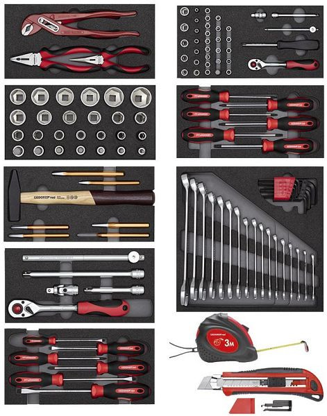 GEDORE jeu d'outils rouge 8xCT modules 119 pièces, 3301656