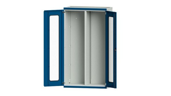 Etablis ANKE, armoire pour charges lourdes, modèle 200, 1085 x 500 x 1950 mm, zone de visualisation en plexiglas, RAL 7035/5010, 620.235