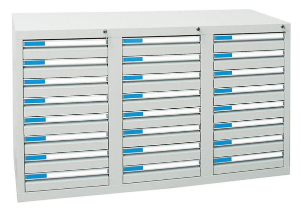 armoire à tiroirs émoussés série ESTA, RAL 7035/7035, 24 tiroirs (24x100 mm), 7603107