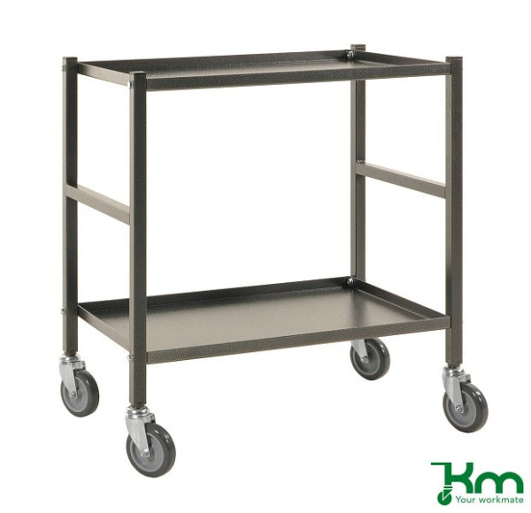 Chariot de table Kongamek, 4 roulettes pivotantes dont 2 avec frein, gris anthracite, KM8100B
