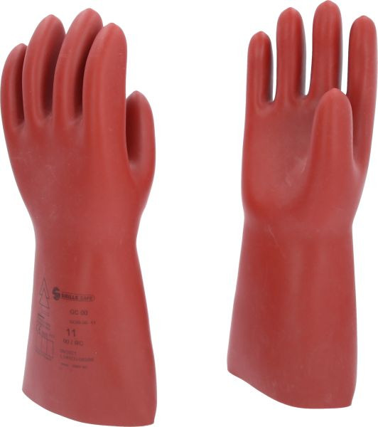 KS Tools Gant de protection pour électricien avec protection mécanique, taille 11, classe 00, rouge, 117.0067