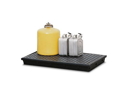Grille DENIOS en polyéthylène (PE), comme étagère pour le bac de sol KB-R