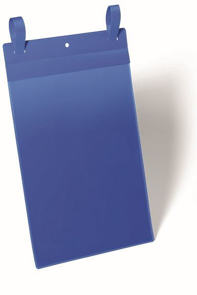Sac boîte en filet DURABLE avec rabat A4 portrait, bleu foncé, paquet de 50, 175007
