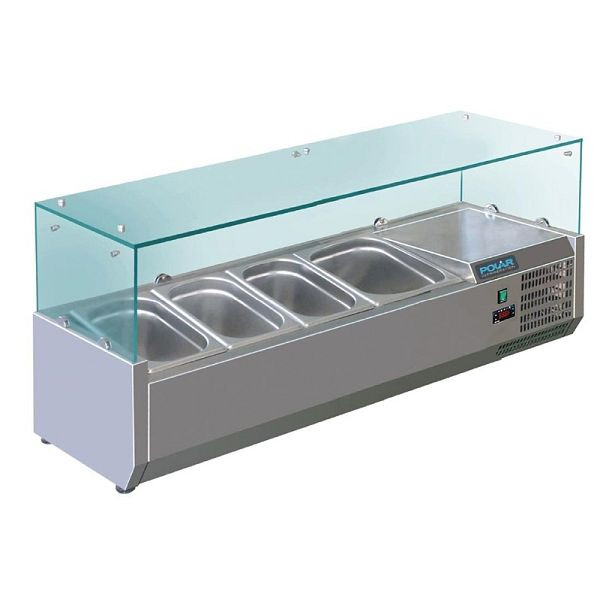 Vitrine réfrigérée Polar pour 3x GN1 / 3 + 1x GN1 / 2, GD875