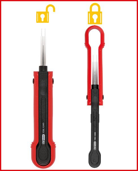 Outil de déverrouillage KS Tools pour fiches rondes 1,5 mm (AMP Tyco 1, 5), 150.1261