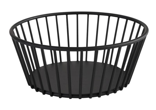 Panier APS -URBAN-, Ø 17 cm, hauteur: 7 cm, métal, noir, 30410