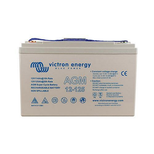 Batterie Victron Energy AGM Super Cycle 12V 125Ah, 2-67-012250, BAT412112081