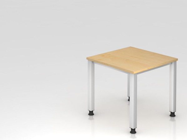 Bureau Hammerbacher 4 pieds carré 80x80cm érable, forme rectangulaire, VQS08/3/S