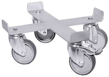 Contacto Rolli en acier inoxydable 18/10 avec 4 roulettes pivotantes galvanisées 7 cm, 3095/025
