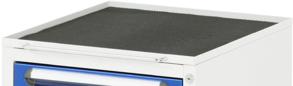 Support métallique RAU pour armoire sous paillasse série E, avec tapis antidérapant, E-DK-US.12