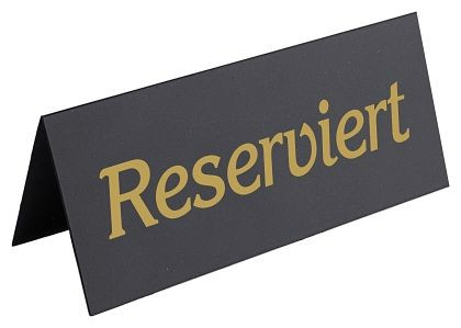 Support Contacto RÉSERVÉ, noir avec impression dorée, 6769/120