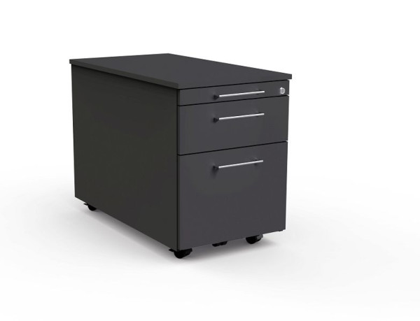 Conteneur roulant Kerkmann avec serrure centrale, Artline, L 420 x P 800 x H 540 mm, anthracite, 12746913