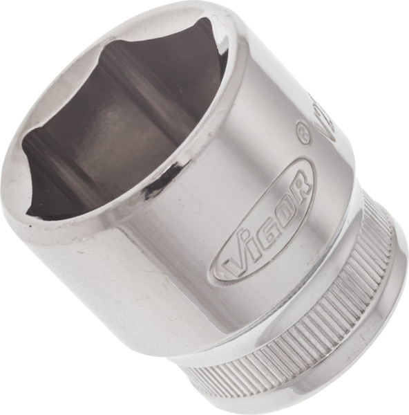 Insert de clé à douille VIGOR, carré creux 10 mm (3/8"), profil à six pans extérieurs, 22 mm, V2262N