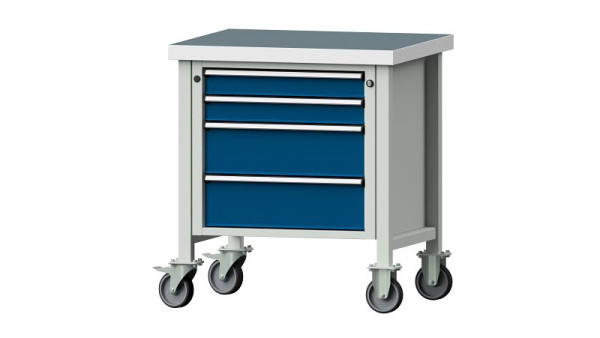Établis ANKE Établi en caisson, modèle 21 V, 800 x 700 x 900 mm, RAL 7035/5010, UBP 50 mm, 306.439