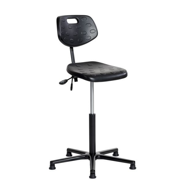 Chaise de travail SOFAME ERGODYN avec patins, hauteur d'assise 42-56, piètement aluminium, W050050001