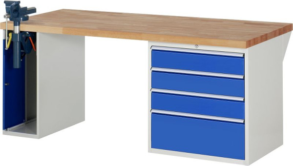 Etabli RAU série 7000 - modèle 7610-2, L2000 x P900 x H890 mm, base système L2000 x P850 x H850 mm, 03-7610A2-209B4M.11
