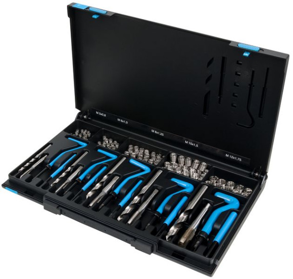 KS Tools kit de réparation de filetage en acier inoxydable M5-M12, 130 pièces, 150.6150