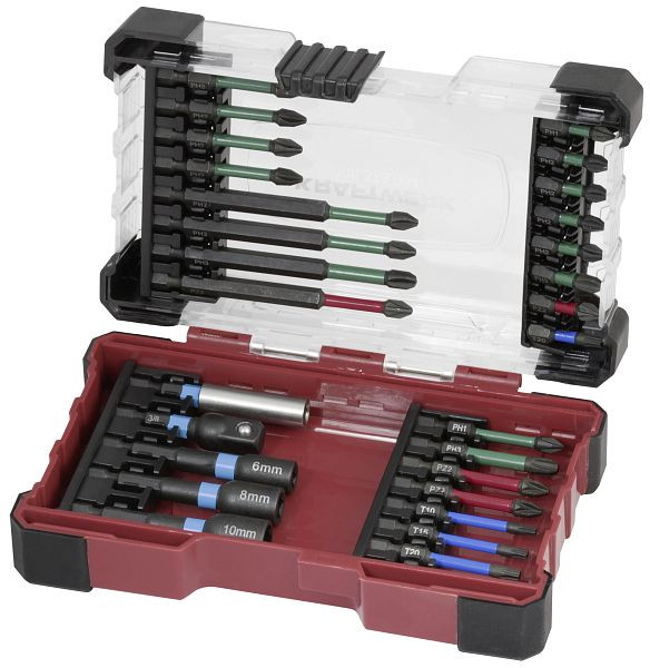 Kraftwerk PRO LINE Bit Box Profi Impact Control 1/4", jeu de 29 pièces, 306.378.004
