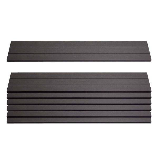Mendler lot de 7 lames pour brise-vue WPC Sarthe, planches coupe-vent, environ 1 m², 90cm, anthracite, 76239+76242