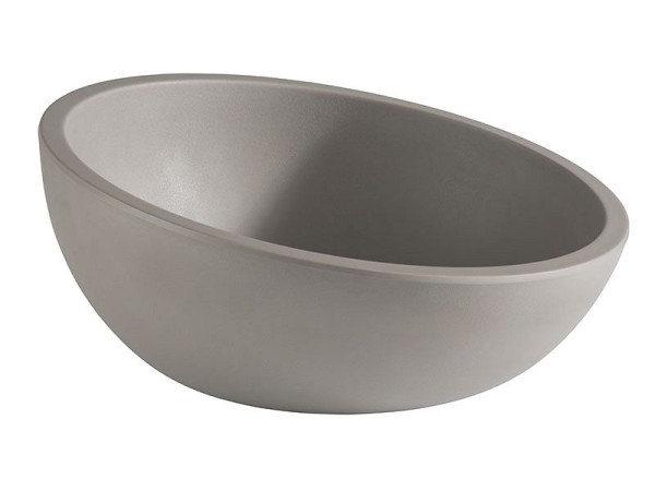 Bol APS -ELEMENT LOOK-, Ø 21,5 cm, hauteur : 5,5 / 9,5 cm, mélamine, 0,7 litre, couleur : aspect béton, avec pieds antidérapants, 84835