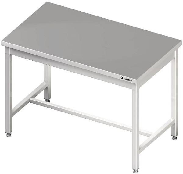 Table de travail centrale Stalgast avec entretoise centrale, 1200x800x850 mm, sans dosseret, soudée, VAT12804