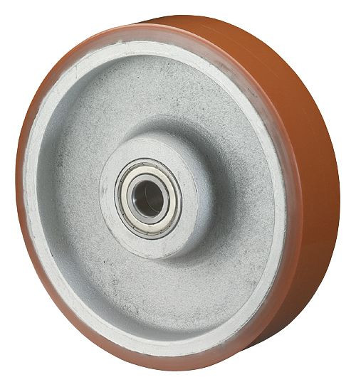 Roulettes BS roue en polyuréthane, largeur de roue 75 mm, roue Ø 300 mm, capacité de charge 2000 kg, bande de roulement en polyuréthane coulé, corps de roue en fonte, roulements à billes, C10.306