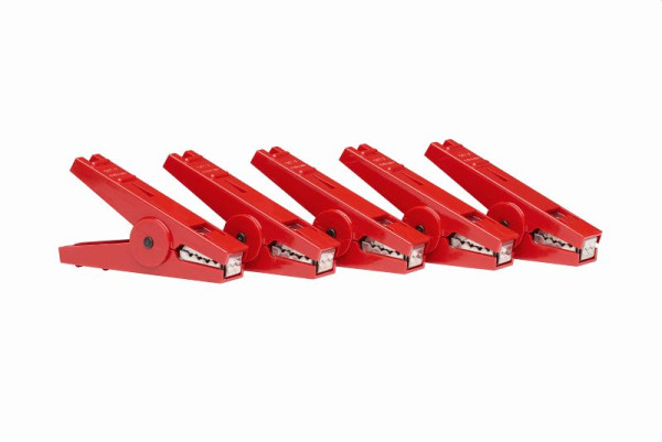 Pince crocodile Gallagher rouge, paquet de 5, 400204