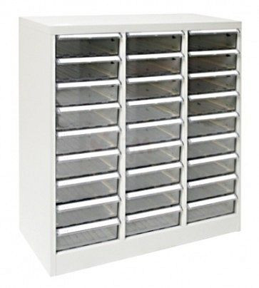 Boîte à tiroirs ADB SC3x9, dimensions extérieures du corps en métal (L x P x H) : 79,5 x 35 x 88 cm, couleur : gris clair, revêtement par poudre (RAL 7035), 40613