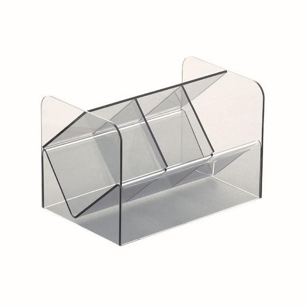 Porte-cuillère Schneider avec 3 boîtes à cuillères carrées, verre acrylique, transparent, 224 x 150 x 150 mm, 172300