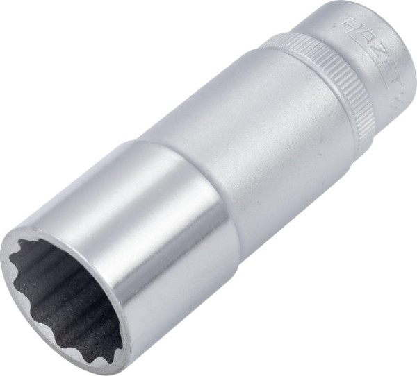 Douille Hazet, Bi-Hex, carré creux 10 mm (3/8"), 18 mm, type long avec moletage, 880TZ-18