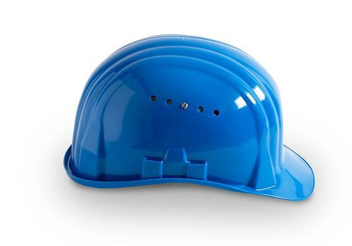 Casque de chantier Schuberth avec harnais 6 points, selon DIN-EN 397, bleu, 116-359
