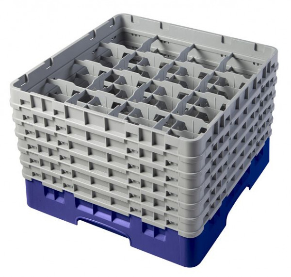 Panier de lavage Cambro 16 compartiments Camrack bleu marine, paquet de 2, 16S1114186